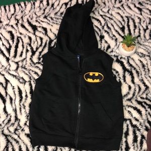 Boys Zipper sleeveless with hood vest -Batman